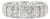 Late 20th Century 14K White Gold Diamond Eternity Infinity Wedding Band Ring Estate, Size 7 For Sale
