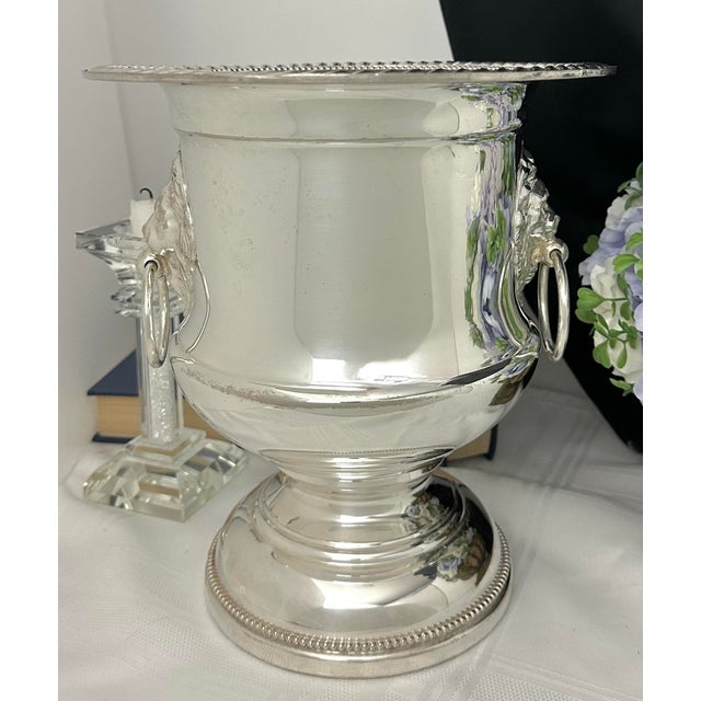 Vintage German Champagne Bucket Silver Plated Ice Bucket For Sale - Image 10 of 11