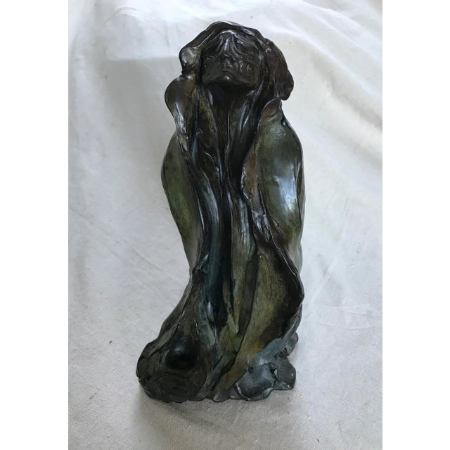 Bronze Figure Sculpture Signed "Wind Prayer" 15/500 For Sale - Image 4 of 13