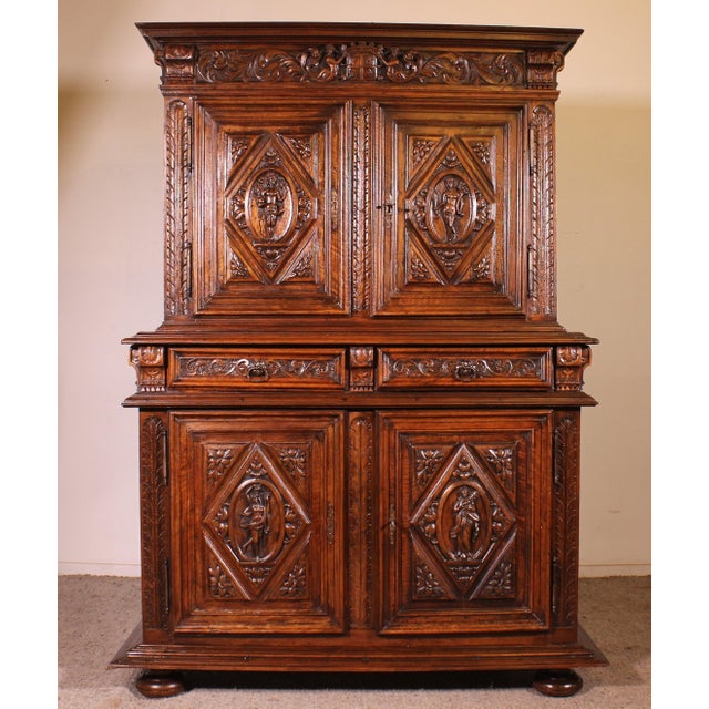 Renaissance Buffet Representing the 4 Seasons, France, 1580 For Sale - Image 15 of 15