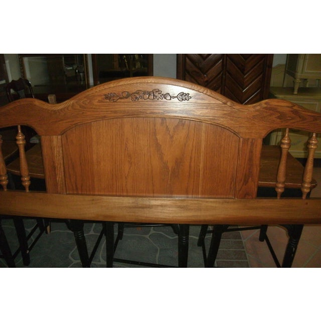 20th Century Traditional Broyhill River Oaks Acorn King Headboard