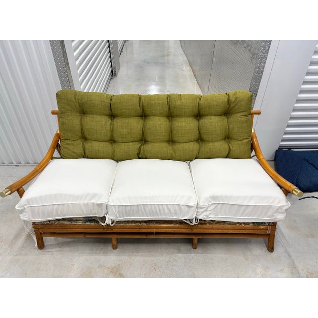 John Wisner, Refurbished Far Horizons Sofa and Chair Set by Ficks Reed. Iconic Mid-Century, Vintage Bentwood in Excellent Condition. For Sale In West Palm - Image 6 of 11