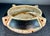 Fine antique art deco style pottery bowl featuring colors of black & white with veins of rust brown and a unique glazing...