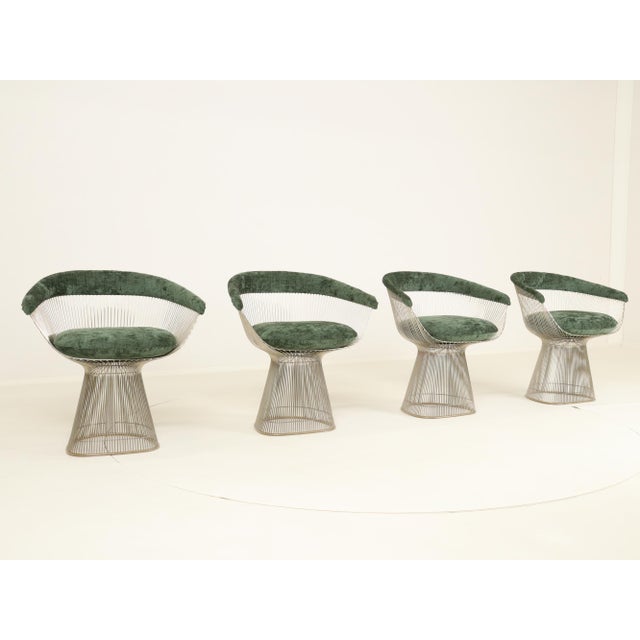 Wire Dining Set by Warren Platner for Knoll, 1980s, Set of 5 For Sale - Image 12 of 18