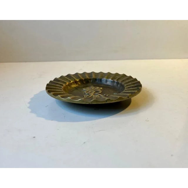 1940s Art Deco Dish in Bronze with Royal Danish Cypher, 1940s For Sale - Image 5 of 9