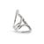 Ladies 18k White Gold Triple Swirl 5.00ctw Diamond Open Crossover Cocktail Ring, Size 8.5 For Sale - Image 4 of 6