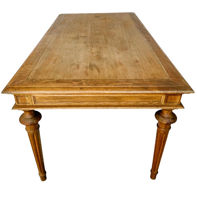Restoration Hardware French Farmhouse Salvaged Oak Rectangular Dining Table For Sale - Image 9 of 11