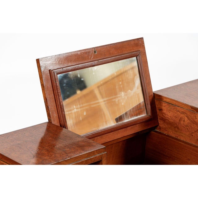 Wood American Art Deco Birdseye Maple Vanity Cabinet or Dressing Table, Circa 1930 For Sale - Image 7 of 18