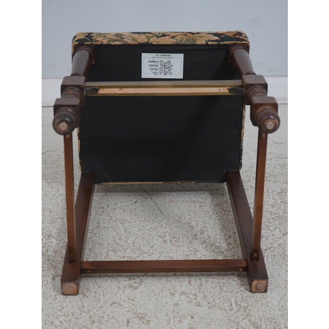 Set of 4 Charles Stewart Tapestry Upholstered Bar Chairs For Sale - Image 11 of 12