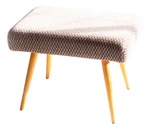 Mid-Century Stool with Integrated Step Ladder