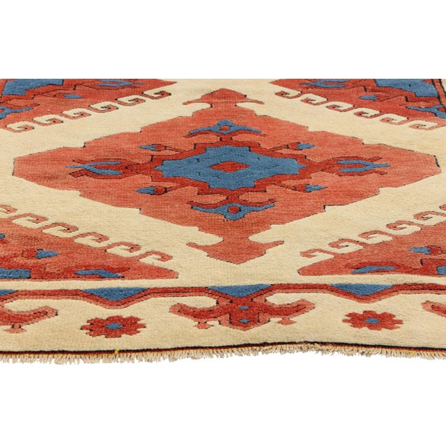 Mid-Century Modern Vintage Turkish Oushak Rug - 03'09 X 05'10 For Sale - Image 3 of 9