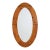 Swedish Oval Pine Wall Mirror by Glas Mäster Markaryd, 1960s For Sale