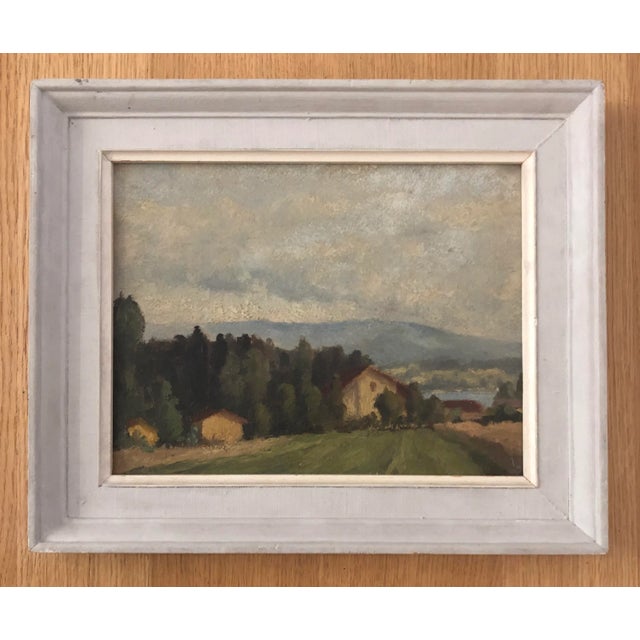 Artist born in 1905. Died in 1988. Original frame Work on cardboard Grey wooden frame 29 x 35 x 3 cm This piece has an...