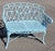 Mid-Century Modern Vintage Cast Aluminum Ornate Bench With Matching Side Table For Sale - Image 3 of 13