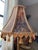 Antique Ornate Table Lamp With Embroidered Tassel Shade, Carved Decorative Base & Ribbed Glass Accent, Traditional French Style For Sale - Image 12 of 12