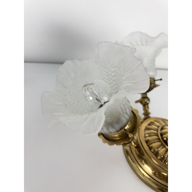 Adjustable Ceiling Lights in Brass and Murano Glass, 1960s, Set of 2 For Sale - Image 9 of 18