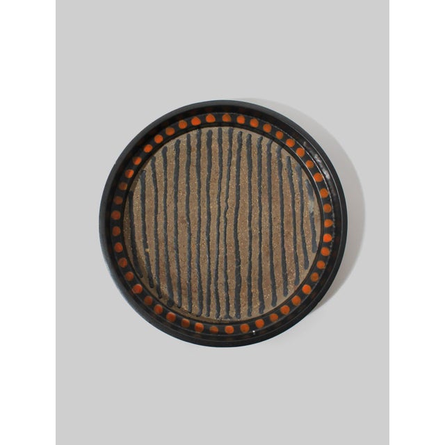 Large Vintage Geometric Ceramic Ringo Bowl by Mari Simmulson for Upsala-Ekeby, Sweden, 1960s For Sale - Image 9 of 9