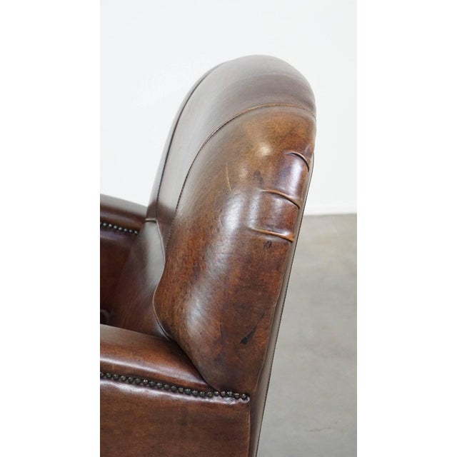 Club Chair in Dark Sheepskin For Sale - Image 12 of 14