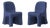 Dalila Blue Armless Outdoor Chairs by Gaetano Pesce for Cassina, Set of 2 For Sale