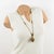 Mid-Century Modern Henry Perichon Gilded Bronze Chain Necklace with Talosel Medallion For Sale - Image 3 of 11