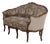 French 9 Leg Walnut Settee Loveseat For Sale