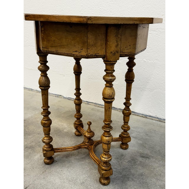 English Marquetry Octagonal Side Table For Sale - Image 10 of 11
