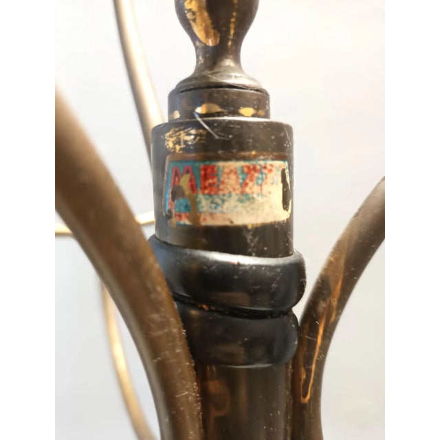 Gold Brass Iron Hat and Coat Rack attributed to Meazza, Italy, 1960s For Sale - Image 8 of 15
