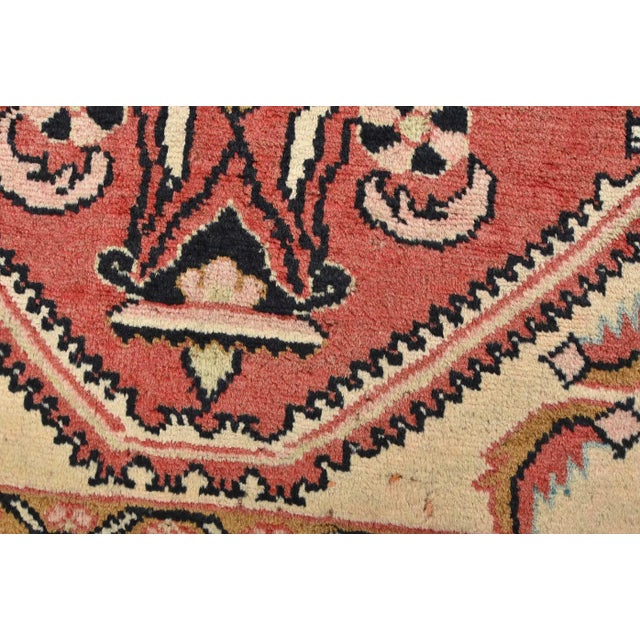 1970s Hamedan Rug 3’7” X 5’1” Red Wool Semi-Antique Hand-Knotted Carpet For Sale - Image 5 of 14