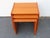 Mid-Century Modern Danish Modern Waterfall Teak Wood Veneer Nesting Side End Tables 3pc Set 6650 For Sale - Image 3 of 15
