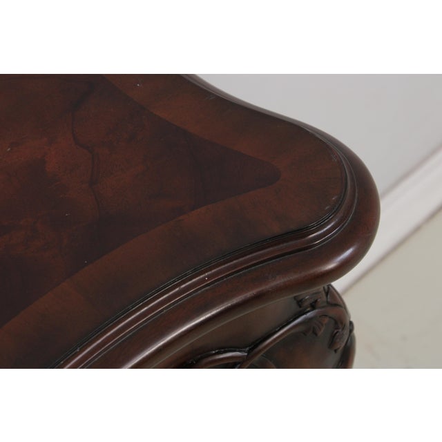 1990s Maitland Smith Mahogany Louis XV Style Console Table For Sale - Image 5 of 15