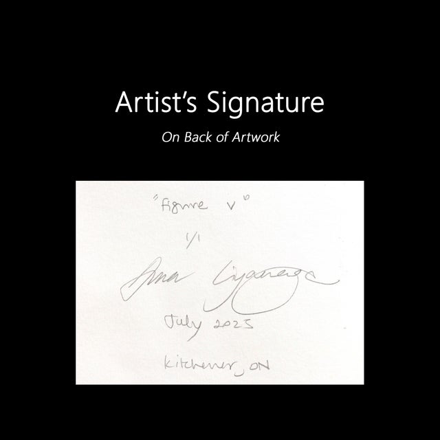 Figure v - Figurative Elegant Feminine Watercolor Portrait Painting on Paper Original Artwork by Ama Liyanage For Sale In Los Angeles - Image 6 of 7