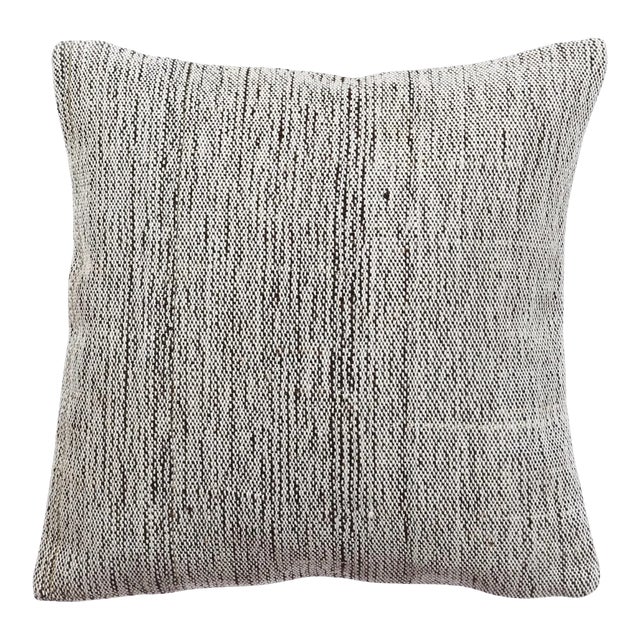 Gray Modern Kilim Pillow Cover For Sale