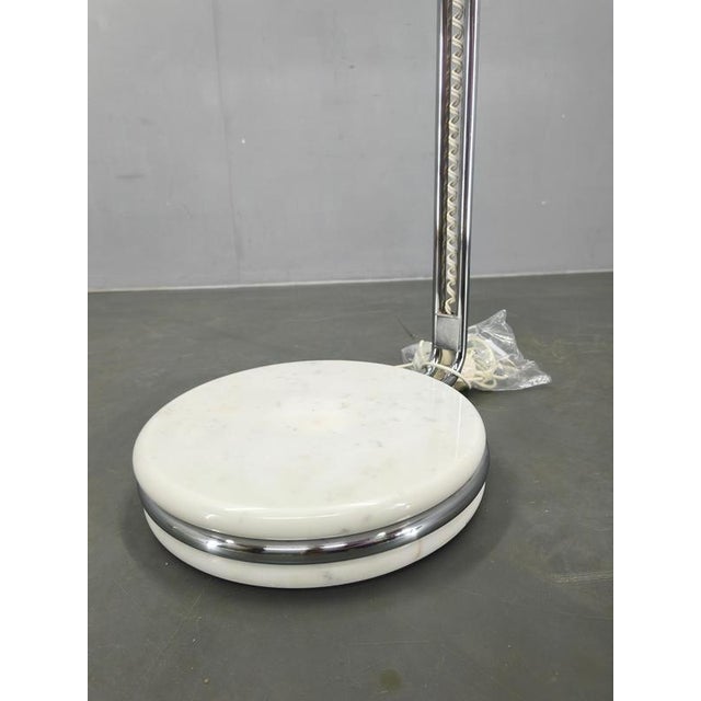 Italian Chrome Floor Lamp with Glass Globe, 1970s For Sale - Image 8 of 14