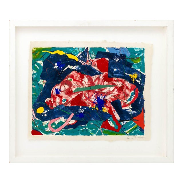 Sam Francis Untitled (Abstraction) Monotype, 1986 For Sale