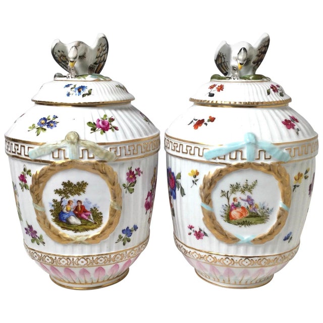 Late 19th Century KPM Porcelain Covered Jars - A Pair For Sale - Image 13 of 13