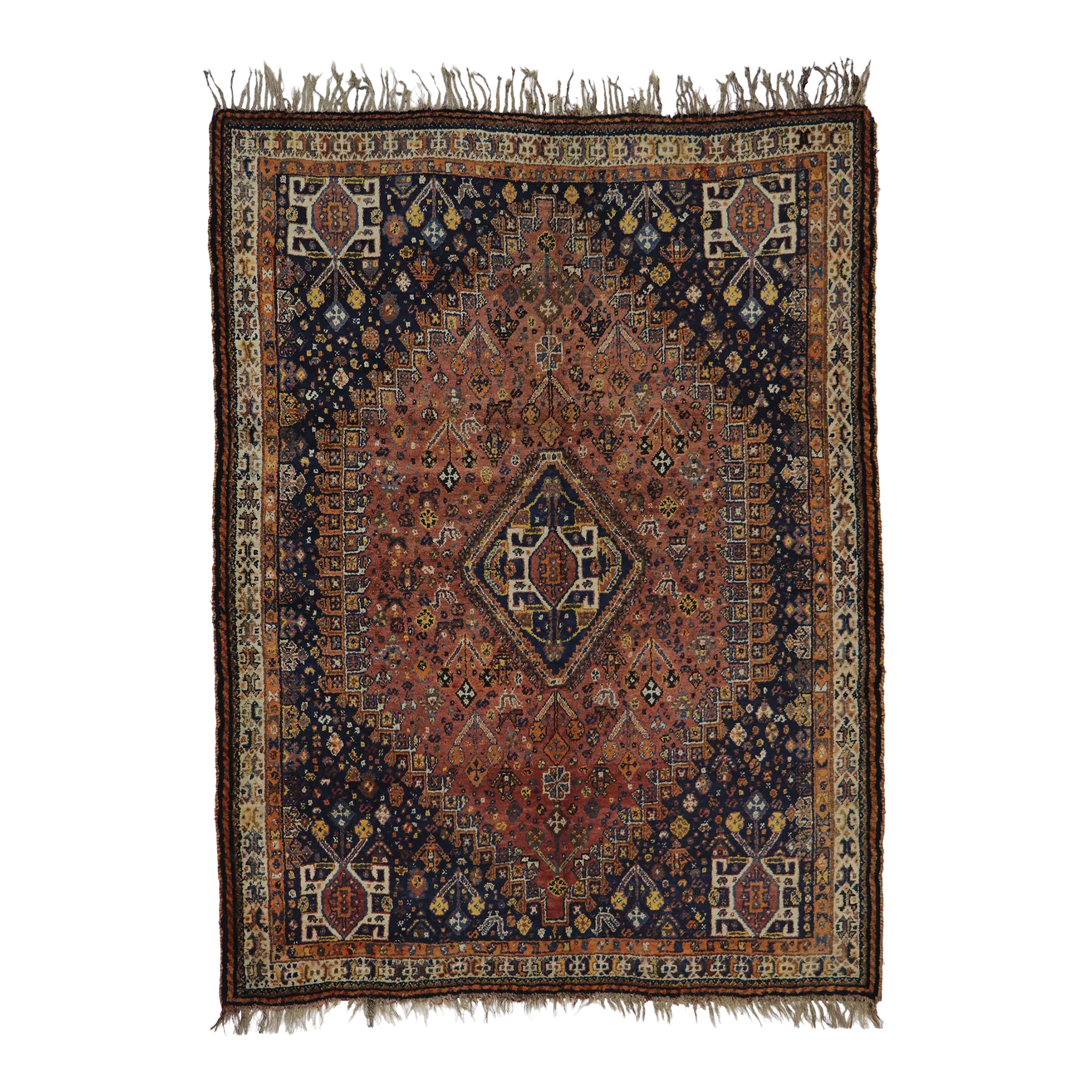 Antique Persian Shiraz Rug - 05'01 X 06'08 | Chairish