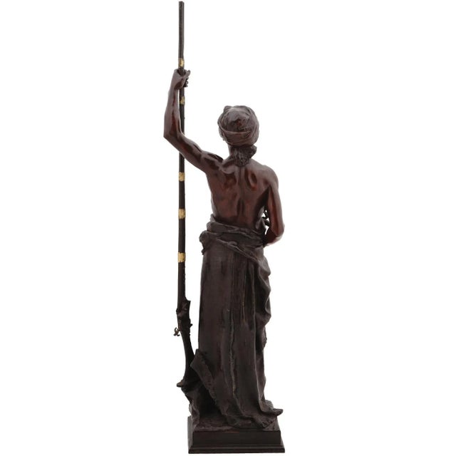 French Orientalist Bronze of Arab Soldier After Joaquin Angles (1859-1925) For Sale - Image 4 of 6