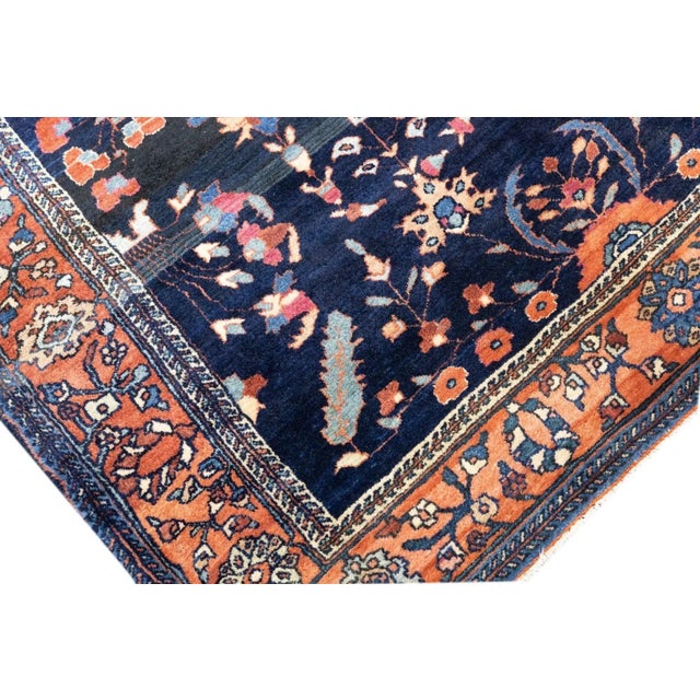 Antique Mohajeran Sarouk Rug 3'9'' x 4'11'' For Sale - Image 11 of 12
