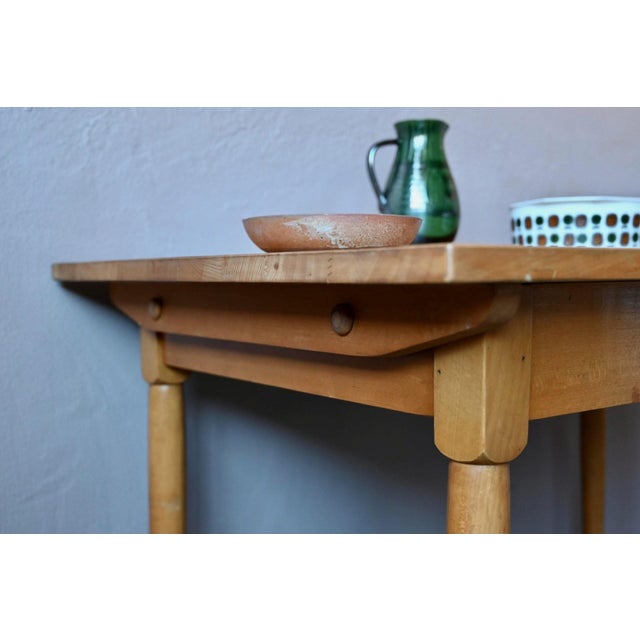 Scandinavian Bistro Table in Light Wood, 1960s For Sale - Image 9 of 17