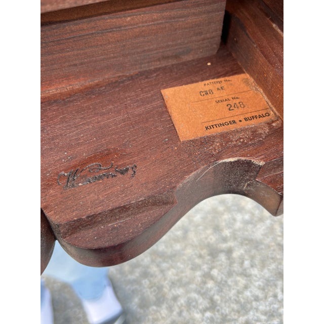 Kittinger Colonial Williamsburg Mahogany Tea Table For Sale - Image 10 of 10