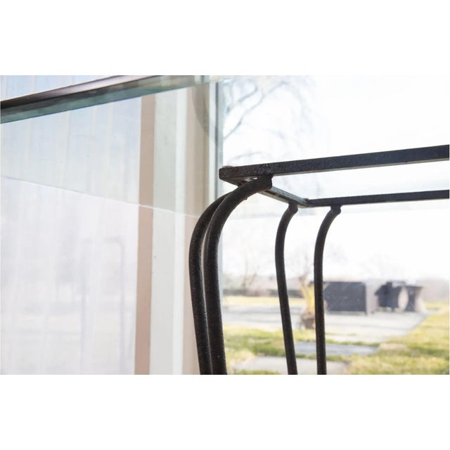 Glass & Wrought Iron Rectangular Dining Table For Sale In New York - Image 6 of 12