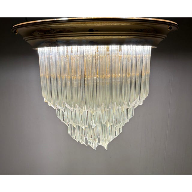 Gold Asta Quadrilobo Ceiling Light in Murano Glass, Italy, 1960s For Sale - Image 8 of 18