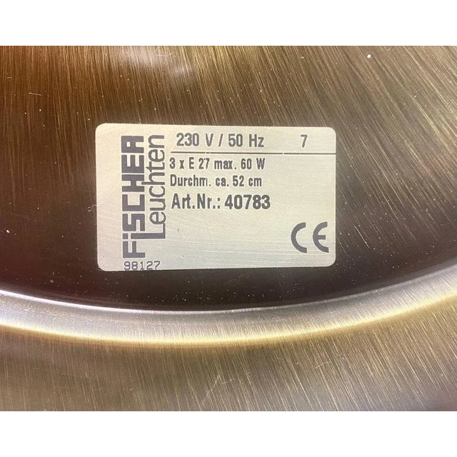 Large Vintage Ceiling Flush Mount by Fisher Leuchten, Germany For Sale - Image 8 of 10