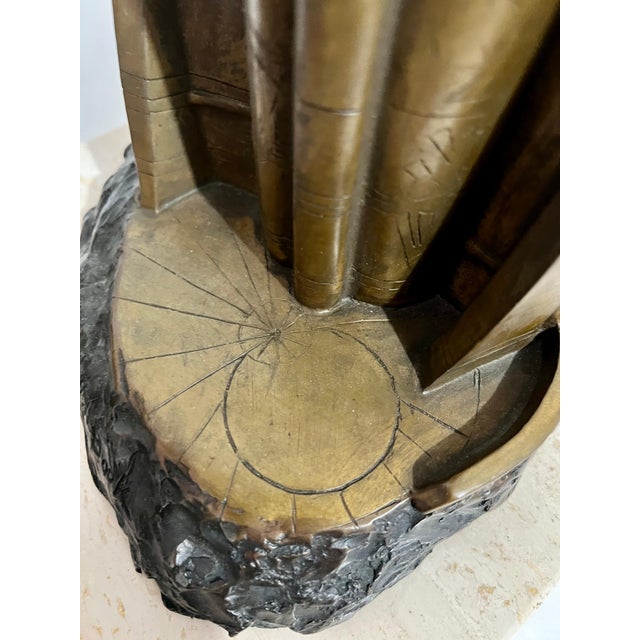 Mid 20th Century Charna Rickey, Bronze Abstract Space Age Book Sculpture LA California Modernist Charna Rickey For Sale - Image 5 of 12