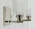 Modern Pair of Marian Jamieson "Six of One" Nickel Wall Sconces With Frosted Glass For Sale - Image 3 of 17