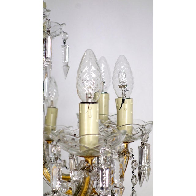 Crystal 18-Light Chandelier, 1990s For Sale - Image 17 of 17