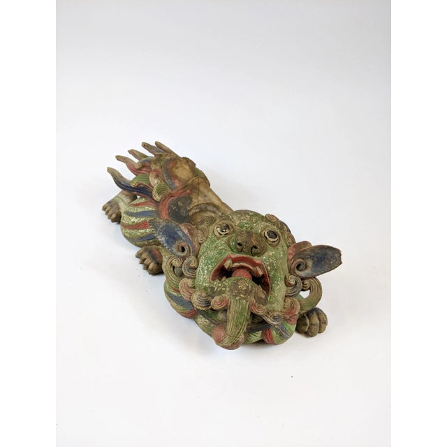 Chinese Mid 18th Century Hand Carved Temple Foo Dogs - a Pair For Sale - Image 3 of 8