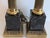 Metal Vintage Mid Century Portora Black Marble and Brass Table Lamps, a Pair For Sale - Image 7 of 7