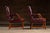 Burgundy Late 20th Century Pair of Tufted Leather Square-Back Dining Chairs in Oxblood For Sale - Image 8 of 17
