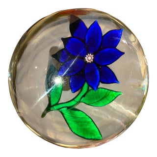 Antique 19c New England Glass Company Poinsettia Paperweight For Sale